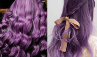 葡萄紫的头发,想挑染几片其他颜色,什么颜色比较好